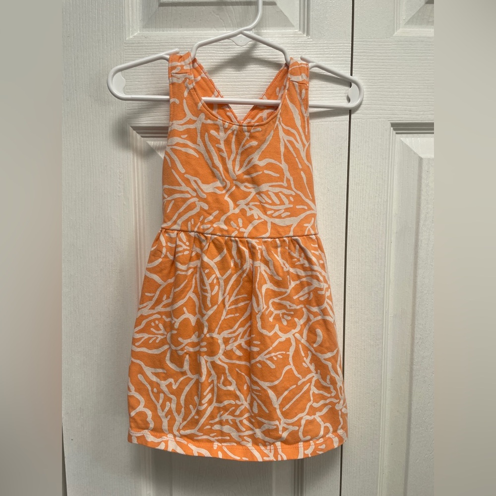 Baby Gap Orange and White Floral Dress-Size 2T
